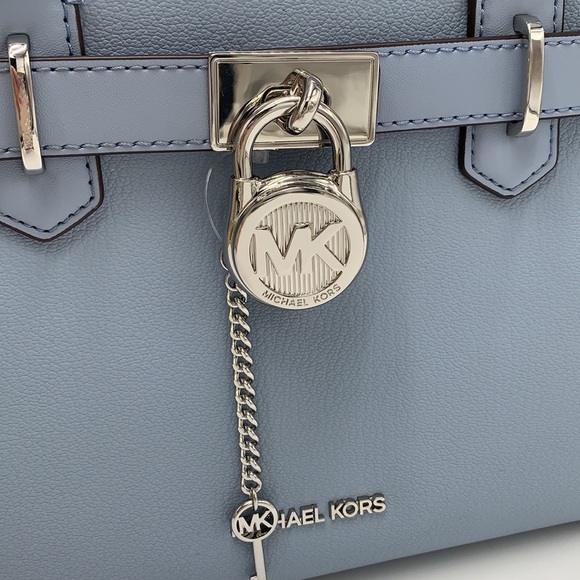 MICHAEL KORS HAMILTON SMALL SATCHEL PALE GOLD COLOR - Picture 12 of 13